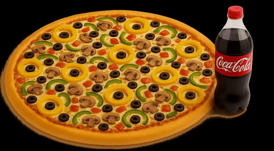 5 XL with 5 topping 2 L Coke